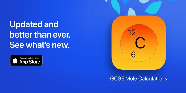 GCSE Mole Calculations app interface